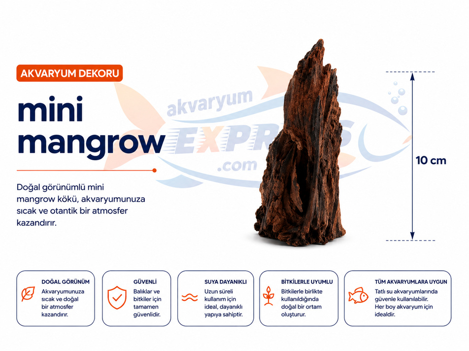 TROPİCA DRIFTWOOD 12 -20CM DOĞAL DEKORATİF MANGROW KÖKÜ NANO MODEL
