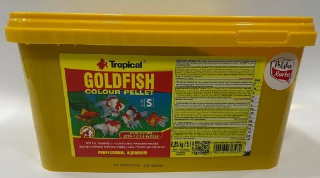 Tropical Goldfish Colour Pellet Japon Balığı Yemi S Boy Kovadan Bölme