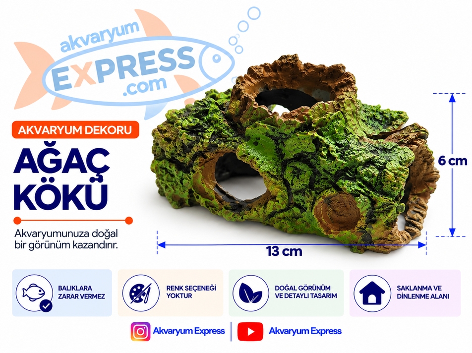 YAPAY AĞAÇ KÖKÜ AKVARYUM DEKORU