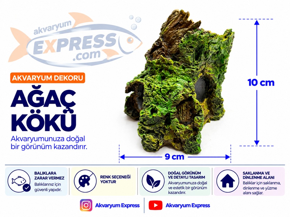 YAPAY AĞAÇ KÖKÜ AKVARYUM DEKORU