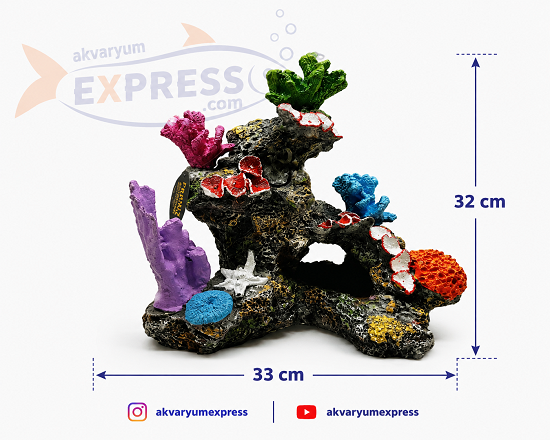 YAPAY MERCAN KAYA AKVARYUM DEKORU (mağazadan satılır)